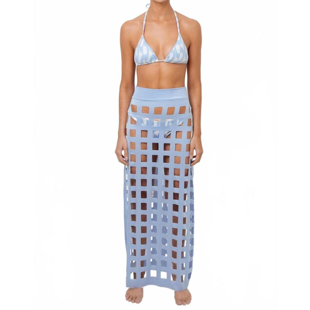 NEW MAR DE LUA filipa laser cut skirt in ice